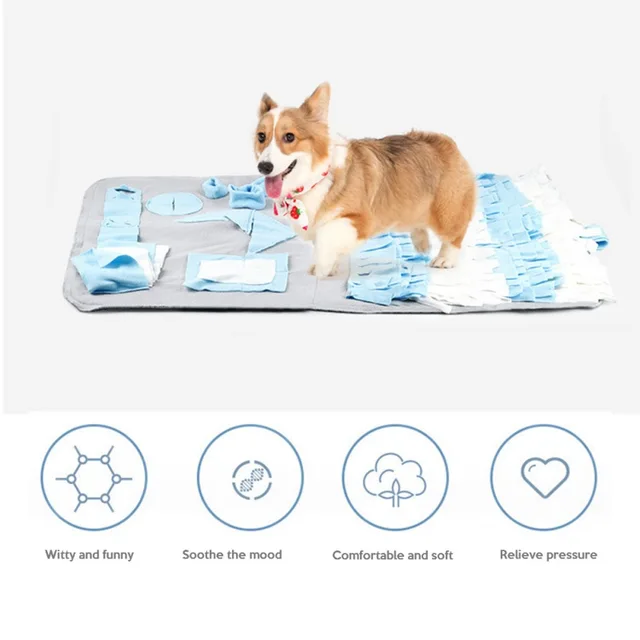 Dog Smell Pad Toys Food Blanket Brain Smell Odor Training For Dogs Interactive Slow Feeding Mat Puzzle Blanket Durable Funny