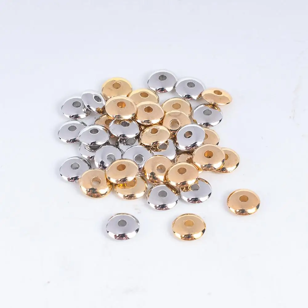 

20-500Pcs/Lot Plastic Flat Loose Spacer Beads Diy Bracelet Necklace Accessories CCB Charms Beads For Jewelry Making Supplies