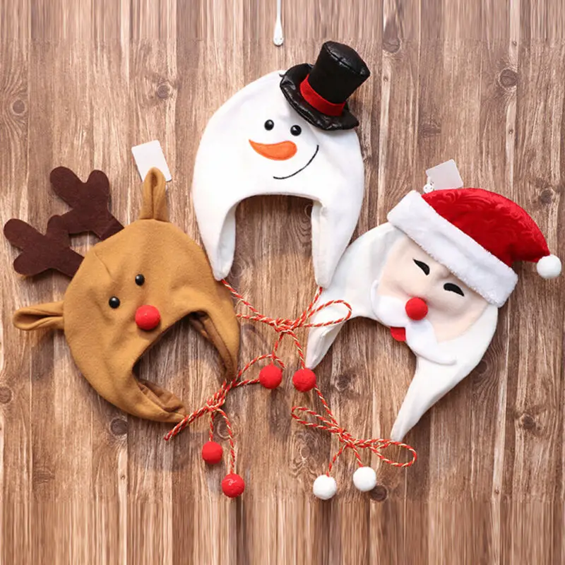 Плюшевая красно-белая фотошляпа Санты для рождественской вечеринки новый костюм