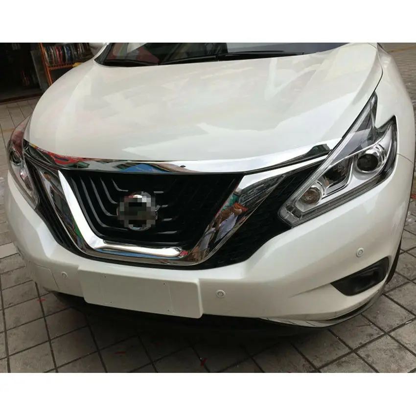 

For Nissan Murano 2015-2019 Front Hood Grill Cover Bonnet Molding Trim
