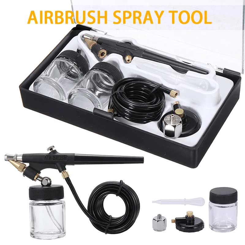 

22cc Air Spray Gun Paint Sprayer 0.8mm Gravity Feed Airbrush Ink Cup Hose Single Action Air Brush Car Painting Spraying Tool