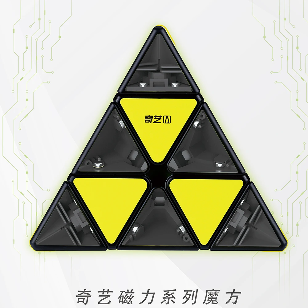 Пирамида QiYi Магнитный куб MoFangGe 3x3 pyra скоростной пряди WuQue наклейка s Наклейка