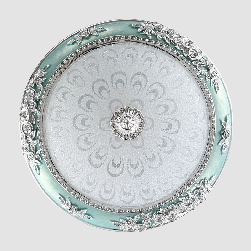 

Mediterranean European bedroom lamp garden glass ceiling light