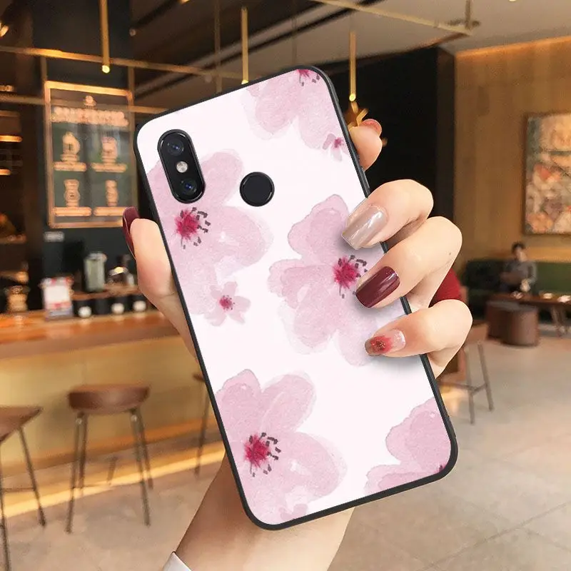 Colorful Ink Painting Flowers Soft Silicone Phone Cover For Xiaomi Mi 6 6plus 8 8SE 9 9SE 6X Note2 Note3 Coque Shell Cellphones