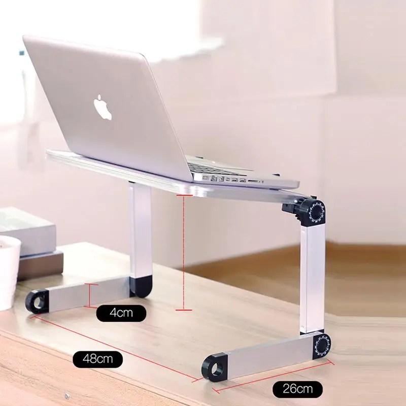 Mesa portátil ajustable para ordenador portátil, soporte de escritorio para oficina, cama plegable, ajuste de 360 grados