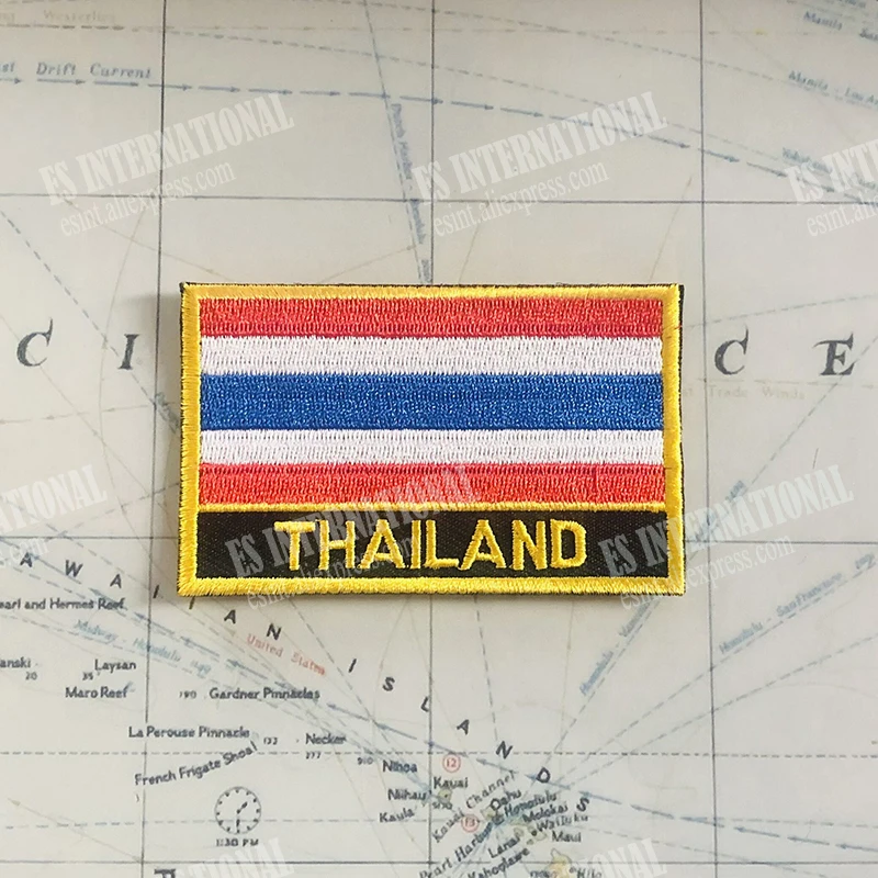 Значки с национальным таиландским флагом повязка на руку нашивки вышивкой и