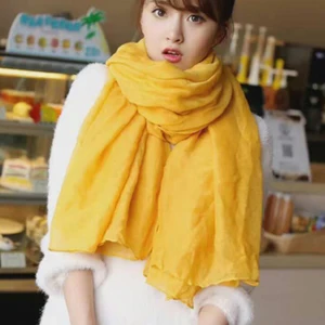 New Fashion Goft Cotton Linen Hijabs Musilim Islamic Sky Blue Scarf Women Scarves Gree/Red/Orange Co