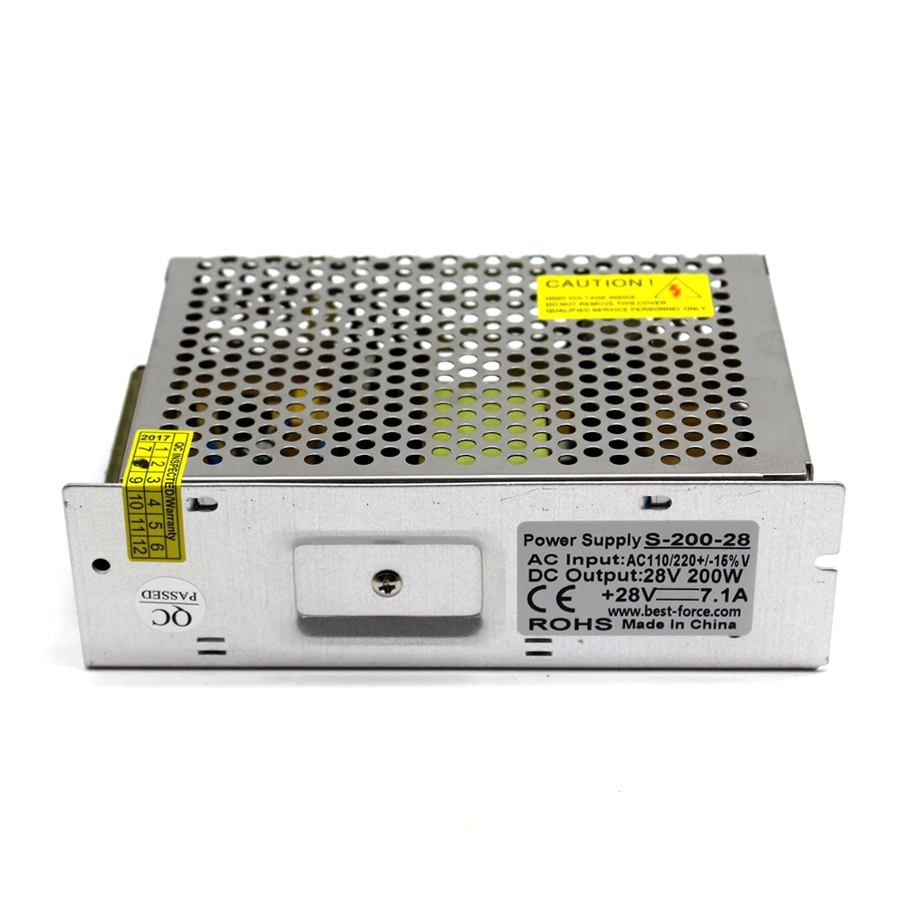 Блок питания постоянного тока 28 в 7.1A 200 Вт светодиодный трансформатор AC110V 220V к DC28V
