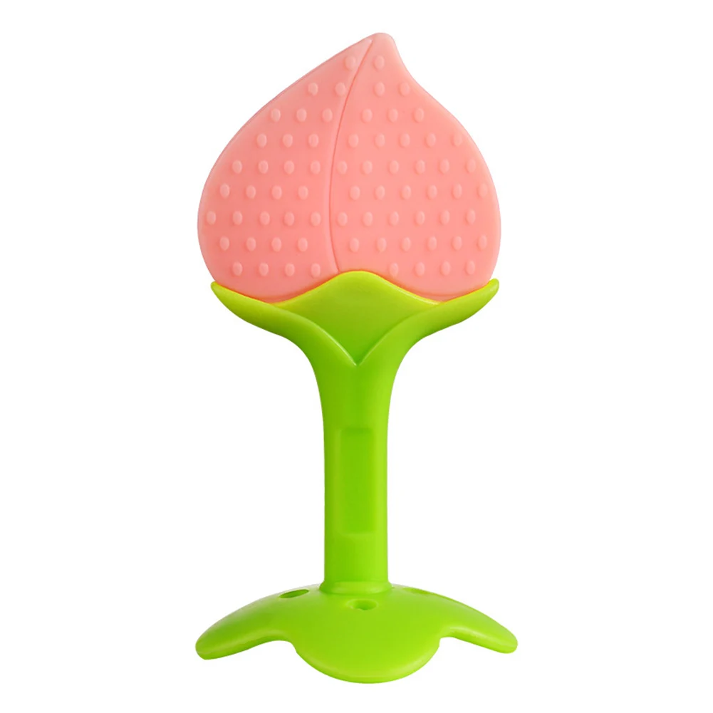 

Baby InfantSilicone Teether Silicone Newborn Toddler BPA Free Orange Teething Ring Chewing Toys For Care Baby 3+ Months Teether