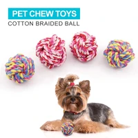 dogs cotton chew toys ball molar cleaning teeth durable braided trainning tool pet toys interactive remove bad breath dogs gift