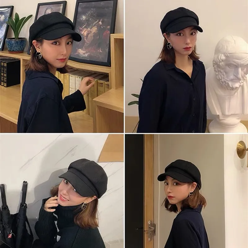 Оптовая продажа женские шапки Корейская шерстяная Ретро шапка с гусиным языком