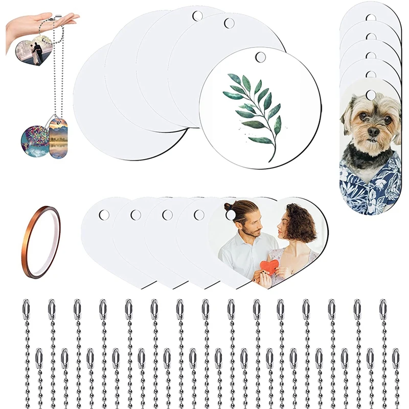

Kili Sublimation Blank Aluminum Dog Tag, Sublimation Stamping Tag Pendants Double Sided Blank Stamping Tags for DIY and Craft