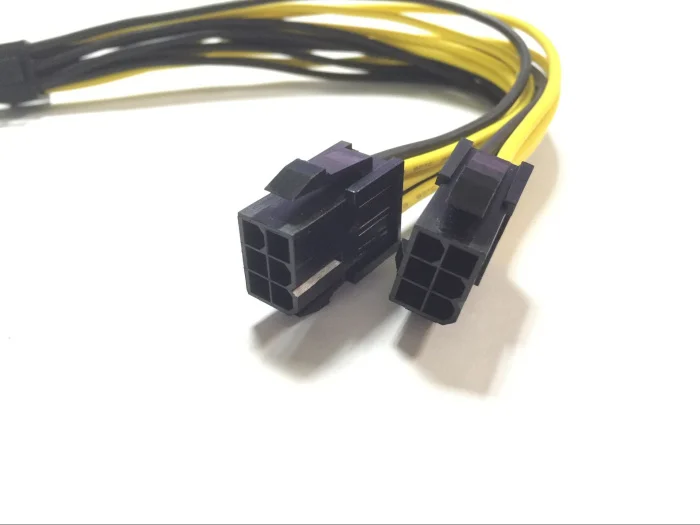 Видеокарта PCI-E 16AWG/18AWG двойная 6-контактная гнездовая и Штекерная Y-образная VGA 2*6