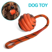 rubber pet toy ball rope training bite resistant puzzle molar cleaning teeth dog interactive toy for small dogs pet supplies