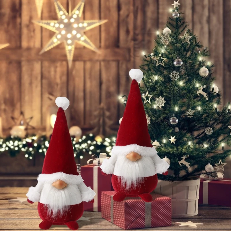 

Christmas Gnome Decorations Handmade Swedish Tomte Ornaments Farmhouse Kitchen 652A