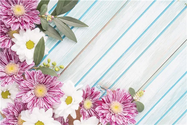 

SHENGYONGBAO Vinyl Custom Photography Backdrops Props Flower and Wood Planks theme Photo Studio Background 20212-28