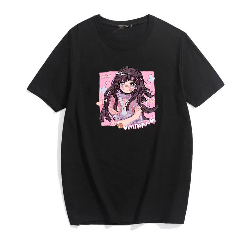 Mikan Tsumiki Cartoon Anime Kawaii Sweet Girls Japan Streetwear Harajuku Casual Tops Ulzzang Vintage E-Girl Summer Women T-shirt | Женская