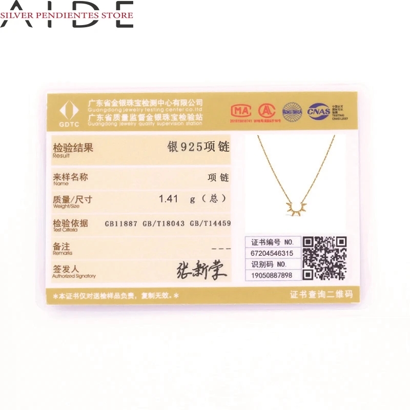 

AIDE Pendants 925 Sterling Silver Necklace For Women Ins All-Match Irregular Personalized Rivet Necklace Bijoux Femme