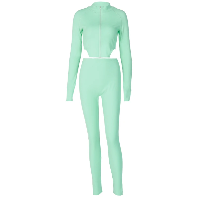 

YICIYA Women Tracksuit 2 Piece Set Plus Size Long Sleeve Zipper Cardigan Leggings 2 Pieces Set Autumn Fashion Streetwear Outfits