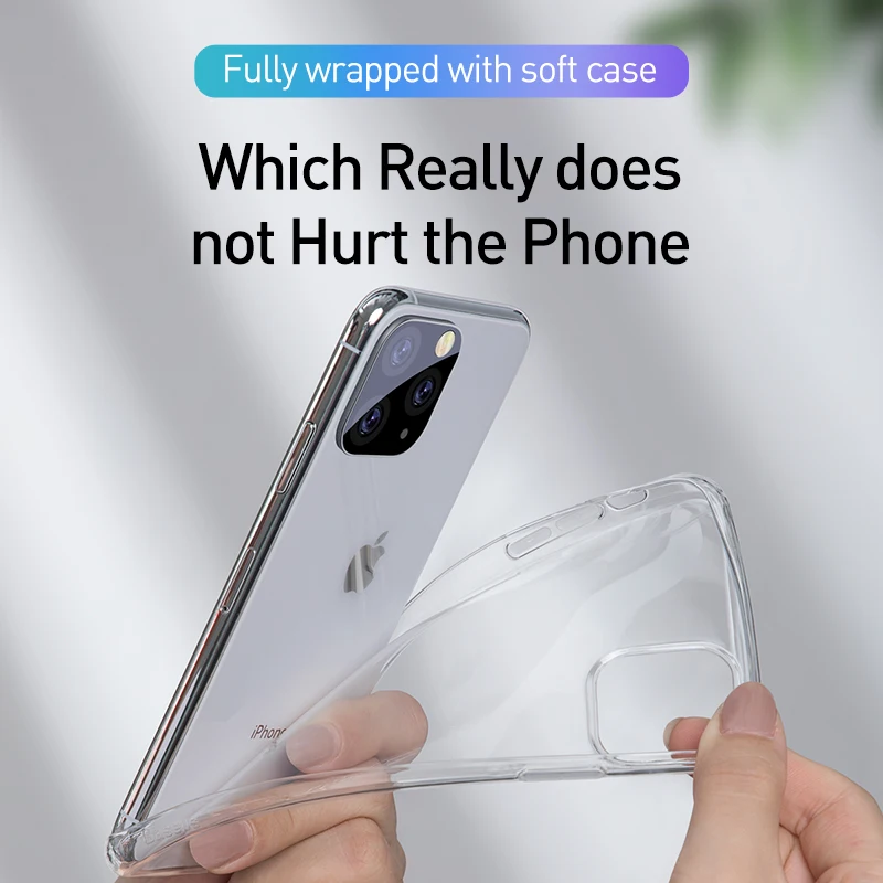 Чехол для телефона Baseus iPhone 11 Pro Max Ультратонкий Прозрачный мягкий силиконовый