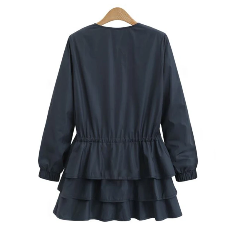 Женская ветровка с длинным рукавом на молнии|Женские плащи и тренчи| |