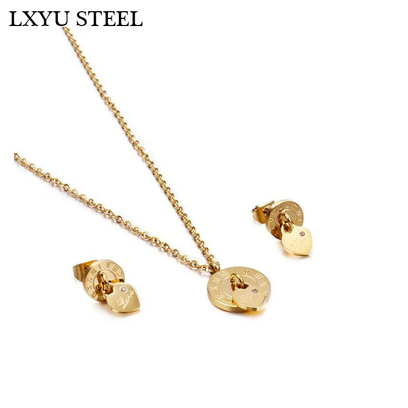 Комплект из колье и серёг нержавеющей стали 316L|Ювелирные наборы| |