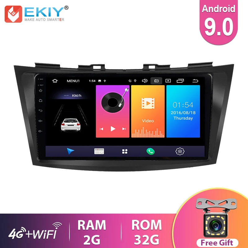 Автомобильный мультимедийный плеер EKIY 9 дюймов IPS Android 0 для Suzuki Swift 2010 2016 GPS