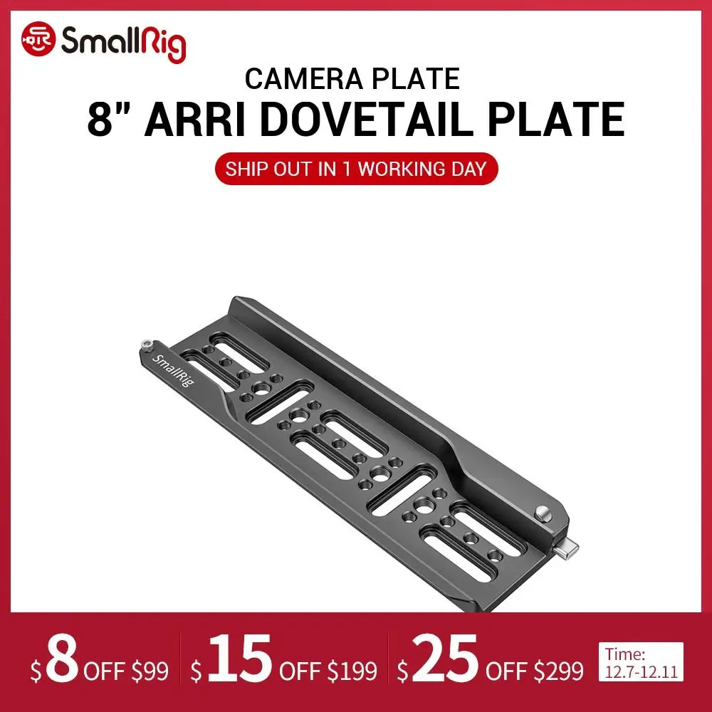 SmallRig DSLR камера 8 ''легкий ARRI ласточкин хвост пластина Quick Release для видеосъемки