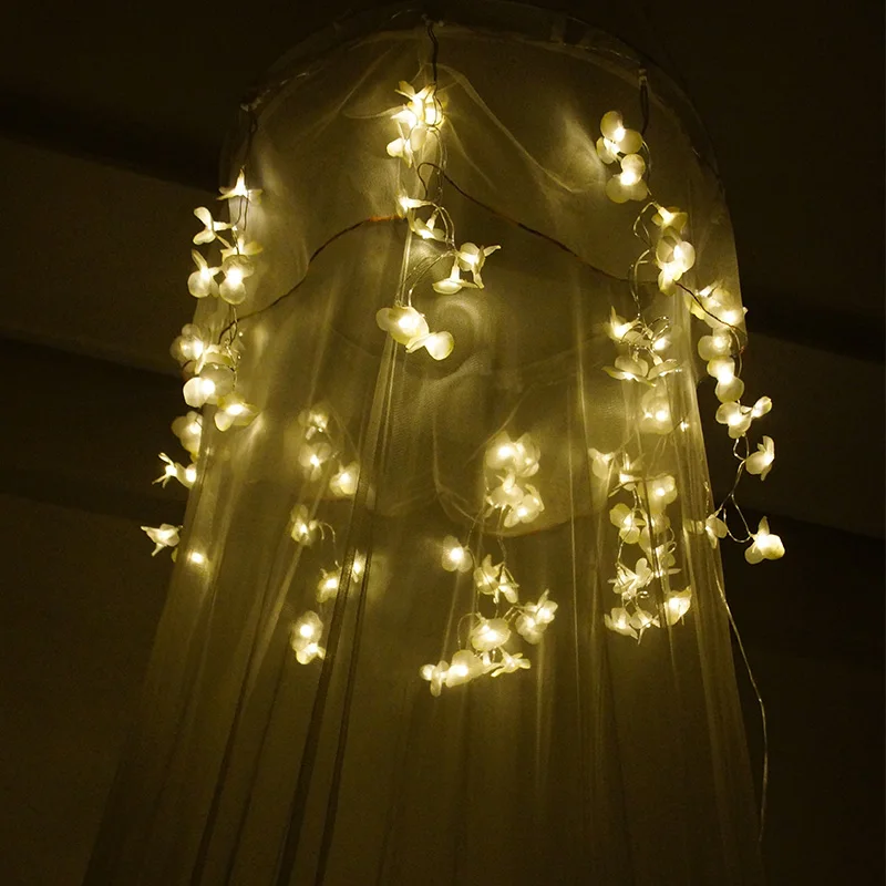 YINUO светильник 2 м 100 светодиодный Бегония Сказочный s 30 в гирлянда праздничный