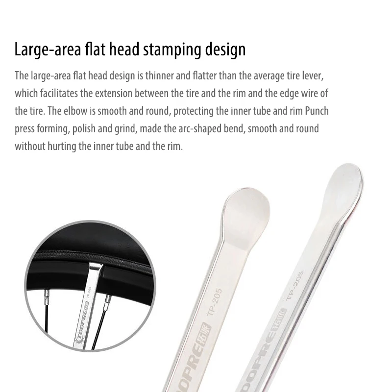 TOOPRE 3pcs/set Road MTB Bike Tire Lever Bicycle Tyre Spoon Stick Iron Changing Tool Tube Removal Stainless Steel - купить по