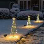 Солнечная фотолампа для внутреннего двора, Рождественские декоративные полоски, мерцающие огни для внутреннего дворика, свадьбы, вечеринки, Рождества, лужайки, дорожек