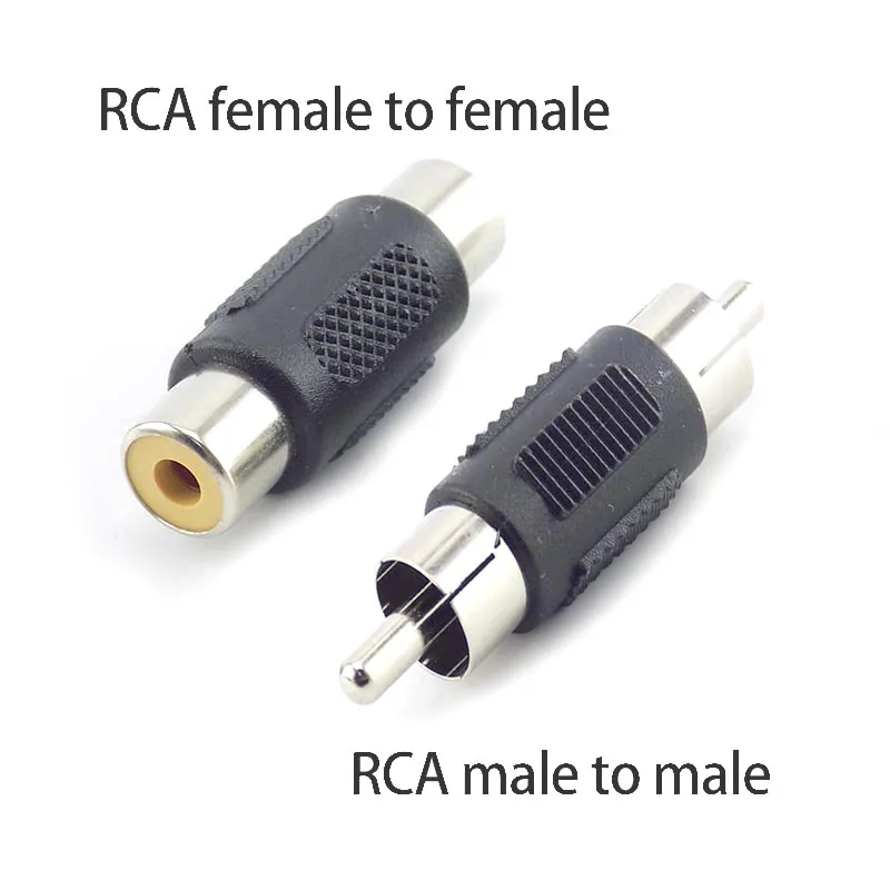 Rca двойной штекер-штекер Соединительный адаптер гнездо-гнездо AV разъем CCTV Разъем