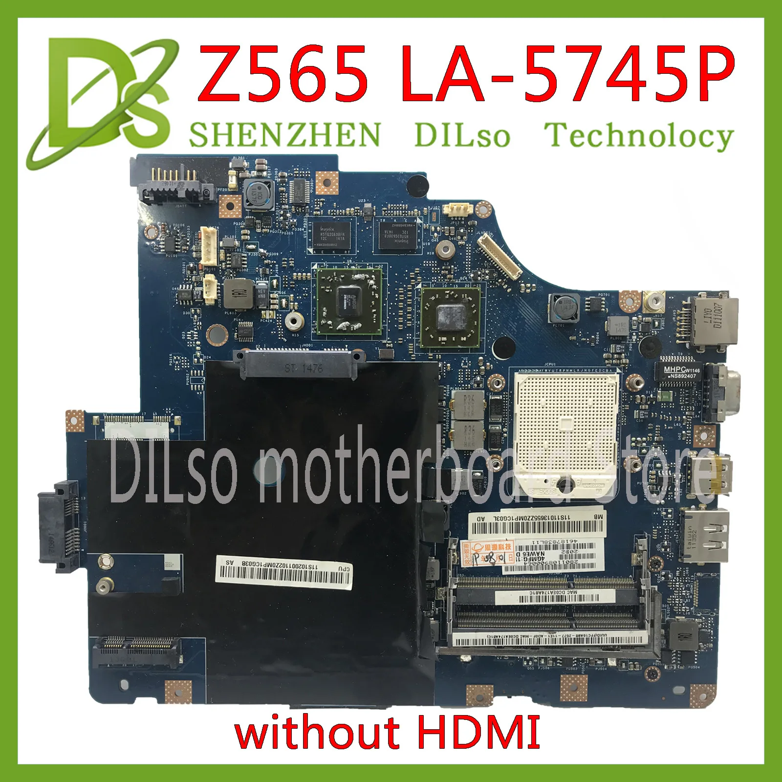 KEFU LA-5754P материнская плата для lenovo G565 Z565 материнская плата для ноутбука Z565 материнская плата для тестирования