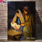 100% квадратная круглая 5D алмазная живопись сделай сам, алмазная вышивка святой семьи, мозаика, искусство, религия, пастельные настенные наклейки