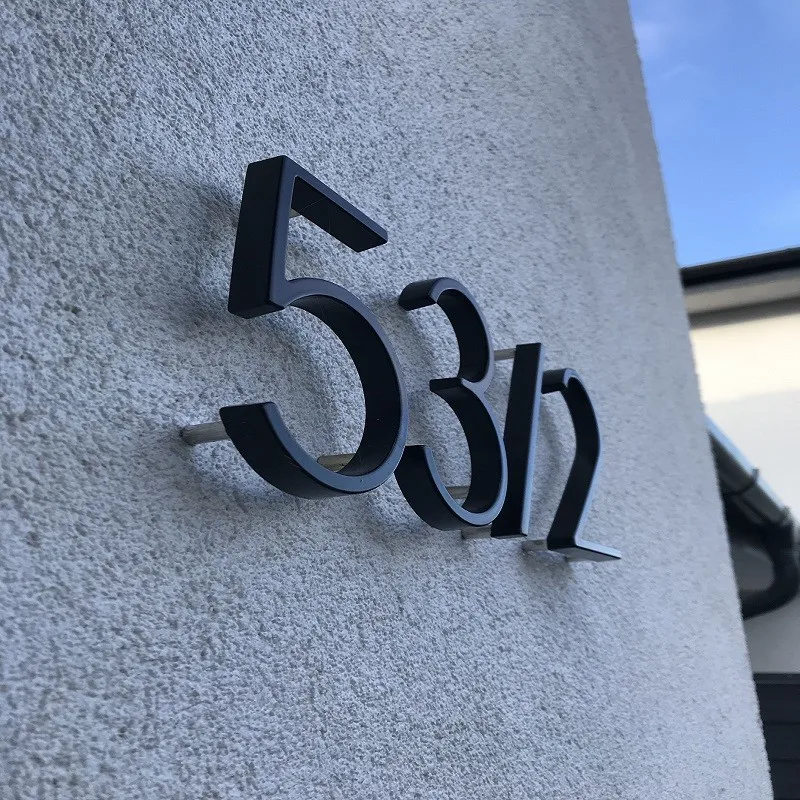 

127mm Outdoor Waterproof House Number Letters House Numbers Address Numbers Plaque Dash Slash Sign Alphabet Home Outdoor Letter