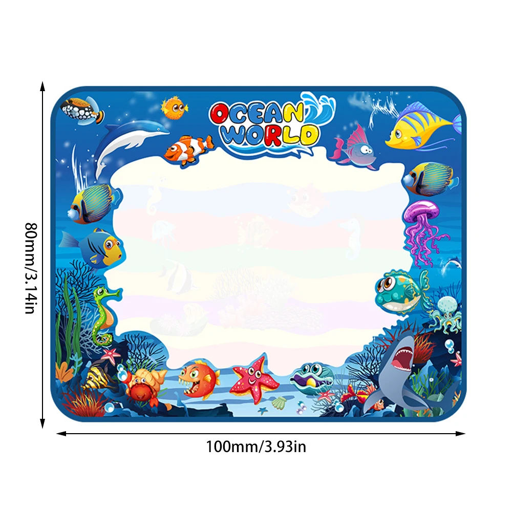 

100x80cm Magic Water Drawing Mat Early Education Toy Reusable Coloring Writing Doodle Board DIY Art Painting Rug Paint Set Toys