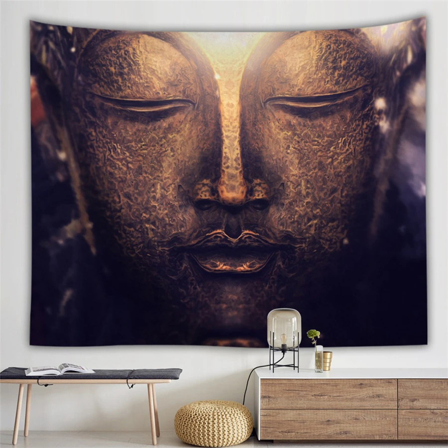 Древняя Статуя Будды индийская МАНДАЛА ГОБЕЛЕН Будда под деревом хиппи бохо