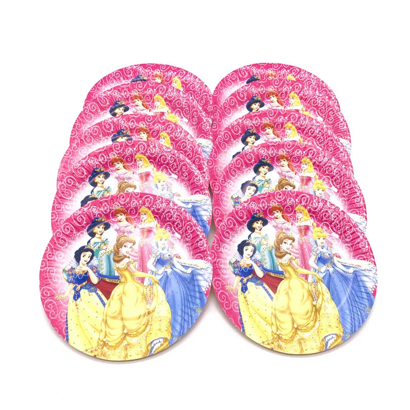 

New Disney cartoon Belle princess gift bag pink holiday party supplies decoration props disposable paper children's tableware