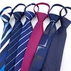 7 см Новые повседневные галстук с молнией для мужчин, узкий галстук модное Шелковое Розовое нарядное платье в клетку с цветочным принтом и в полоску, кружевное ленивый галстук, бизнес тонкая рубашка подарок Cravate