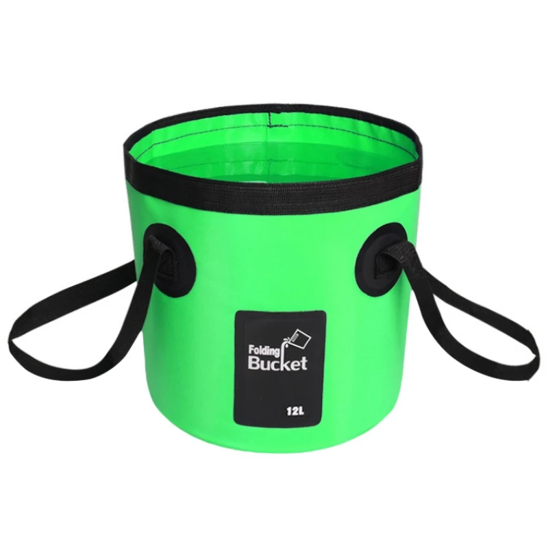 12L Multifunctional Collapsible Folding Fishing Bucket Outdoor Waterproof Water Storage Container Bucket For Camping Hiking Trav