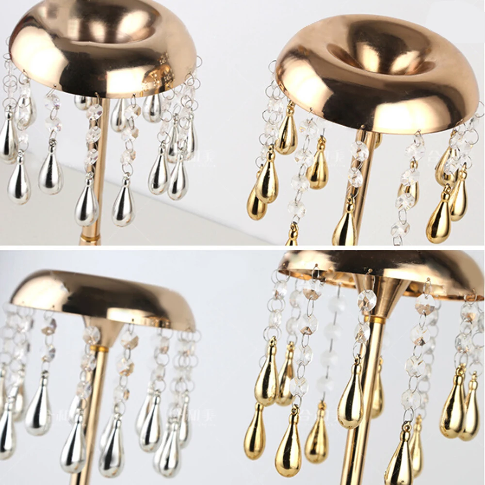 Золотой подсвечник в европейском стиле подсвечники для столовой свадебный стол