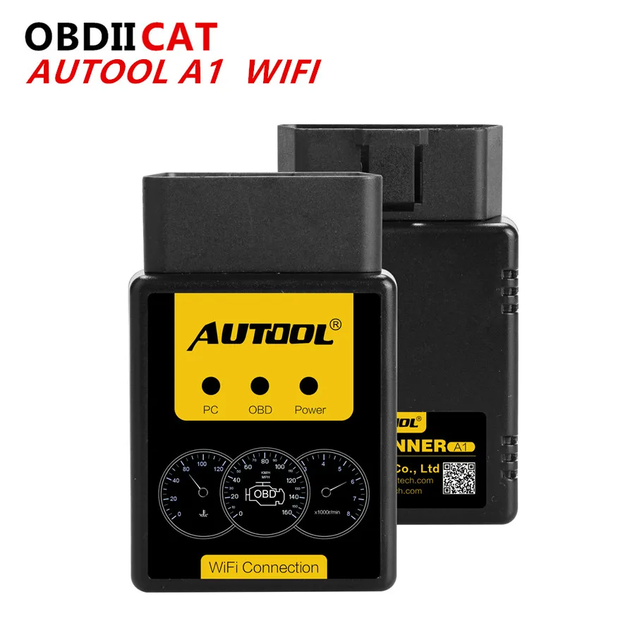AUTOOL A1 OBD2 сканер V1.5 WIFI / Bluetooth поддерживает все протоколы OBDII Автомобильный