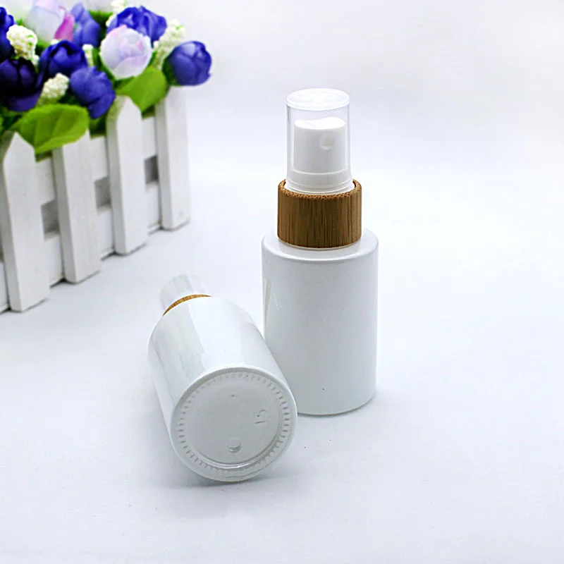 30 мл жемчужно-белая стеклянная пипетка флакон с капельницей распылитель для