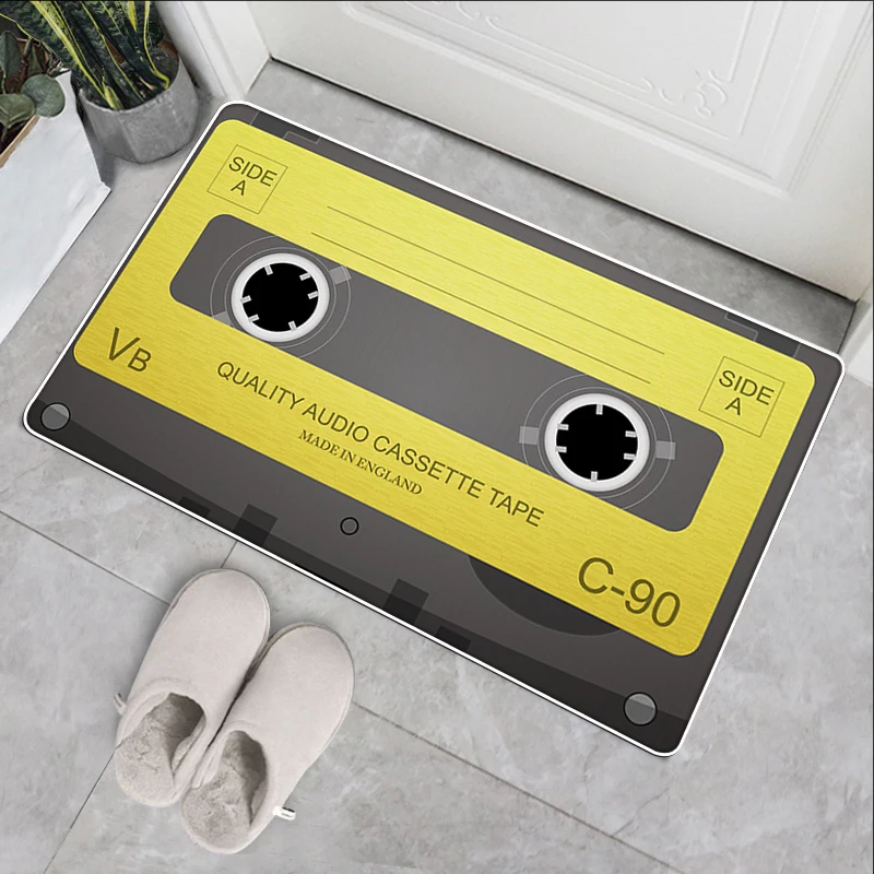 

Home Music Tape Doormat Entrance Door Mat Bathroom Rug Interior Bedroom Alfombra Cocina Absorbent Mat Kitchen Carpet Felpudo Mat