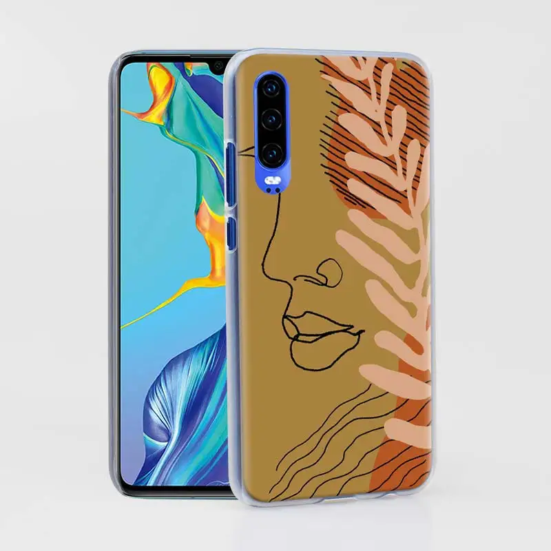 Забавный чехол для телефона с абстрактным рисунком лица Матисс для huawei P20 Lite P20 P30 Pro P9 P10 Lite P Smart Plus Твердый Чехол
