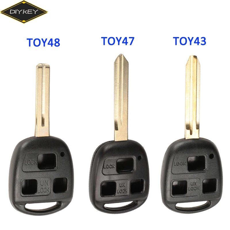 Чехол для автомобильного ключа с 3 кнопками Toyota Camry RAV4 Corolla Prado Yaris Tarago Cruiser Land Lexus RX300