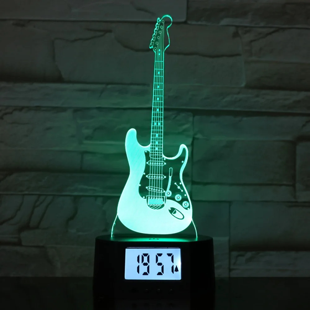 

LED Lamp 3D Small Night Light Alarm Clock Base Colorful Gradual Tyrannosaurus Rex Desk Cartoon Mario Head
