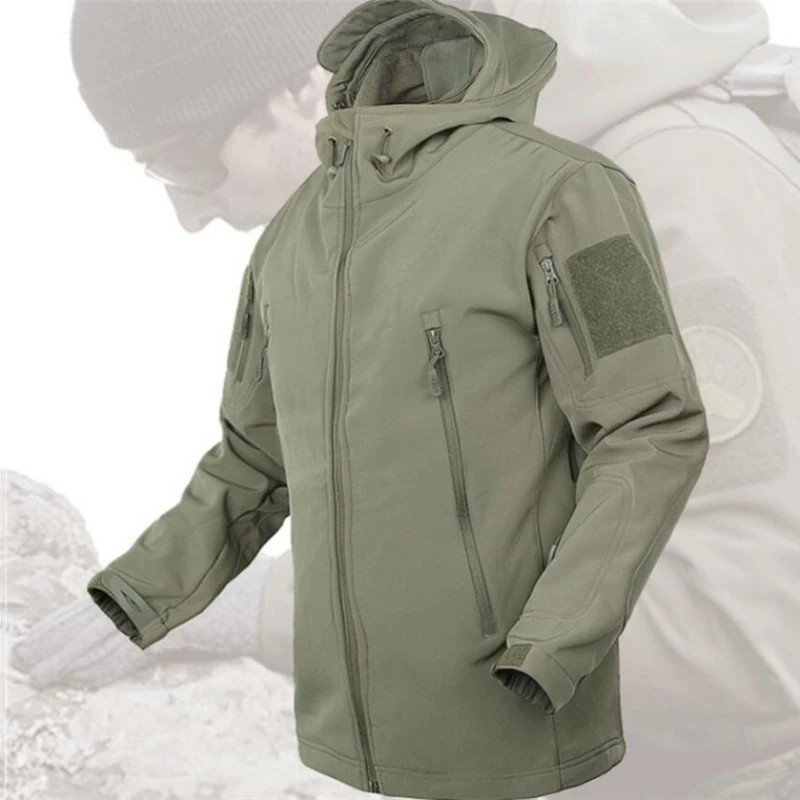 Уличная Водонепроницаемая флисовая куртка Охотничья ветровка лыжное пальто для
