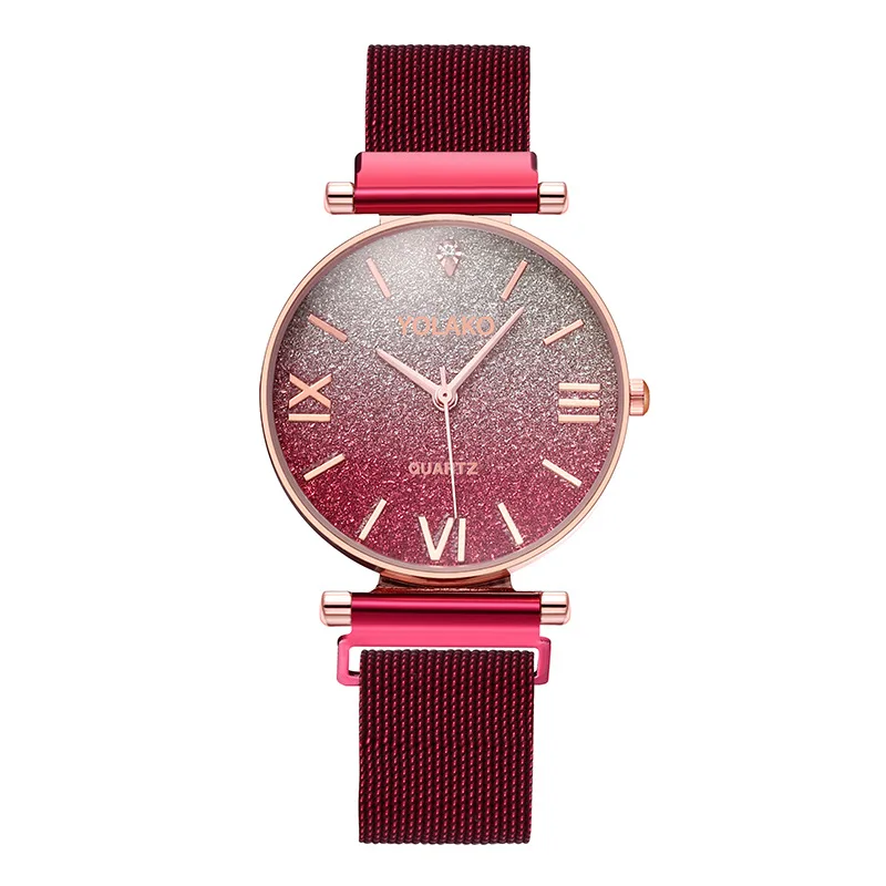

100pcs / lot Korean fashion sports schoolgirl watch Milan with frosted surface gradient color Watch