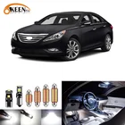 9 шт., супер яркие светодиодные лампы Canbus T10 W5W для Hyundai Sonata 2011-2014, автомобильный интерьерный светильник, комплект, карта, купольный светильник для багажника Canbus